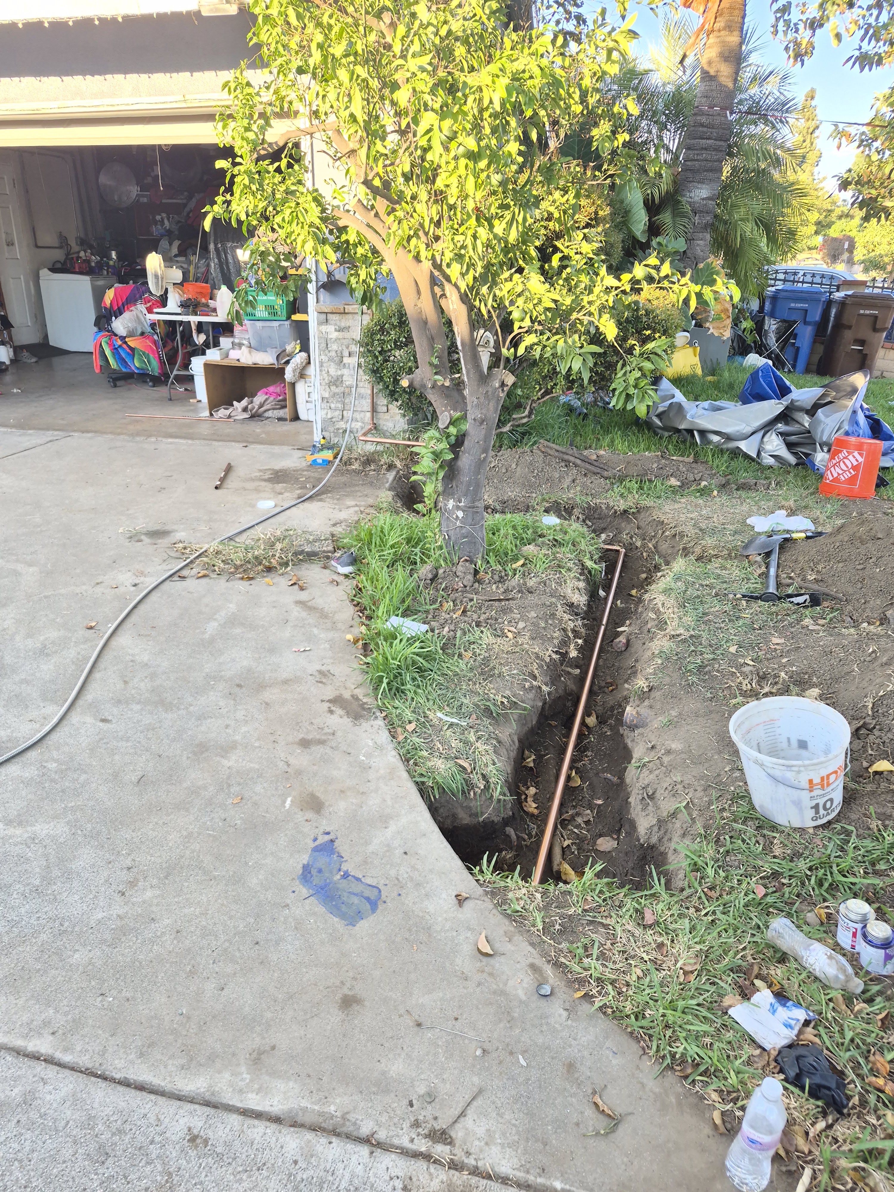 New water service line
